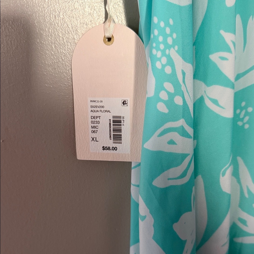 Floral Aqua Chemise - Picture 2 of 4